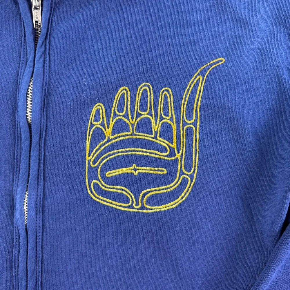 True Religion Hoodie Mens 3XL Graphic Logo Full Zip Love Free Sun Logo Spell USA